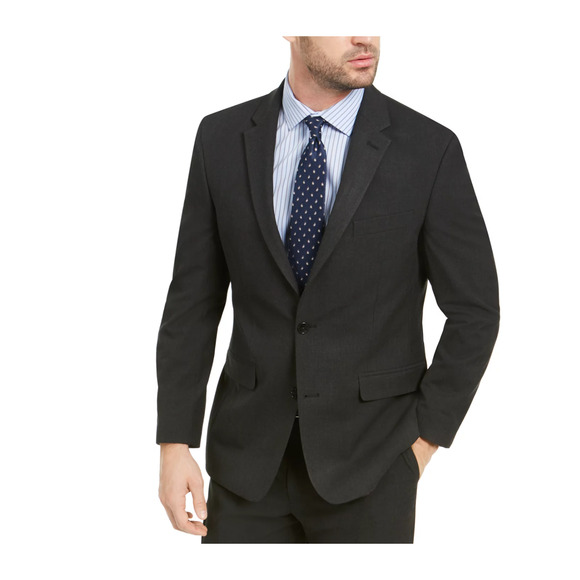 IZOD Classic-Fit Black Pindot Suit Jacket Black Pindot Size 42L (Jacket Only)